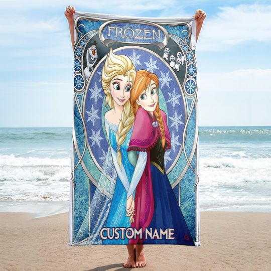 Sisters Beach Towels, Cartoon Family Summer Trip Gift