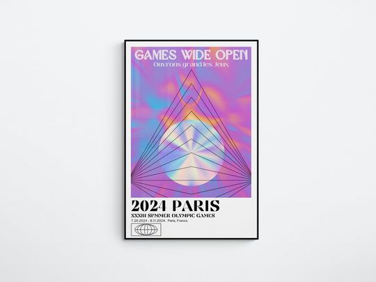 Paris France 2024 Summer Olympics Minimalist art print