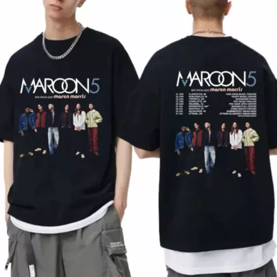 Maroon 5 2024 Tour Shirt  Maroon 5 Band Fan Shirt  Maroon 5 Concert Shirt
