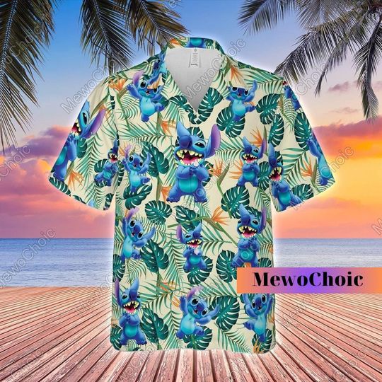 Stitch Shirt, Stitch Hawaiian Shirt, Stitch Summer Shirt