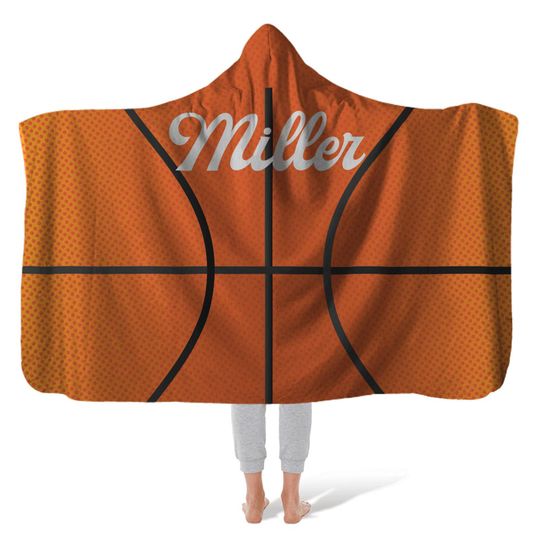 Hooded Fleece Blanket: Basketball
