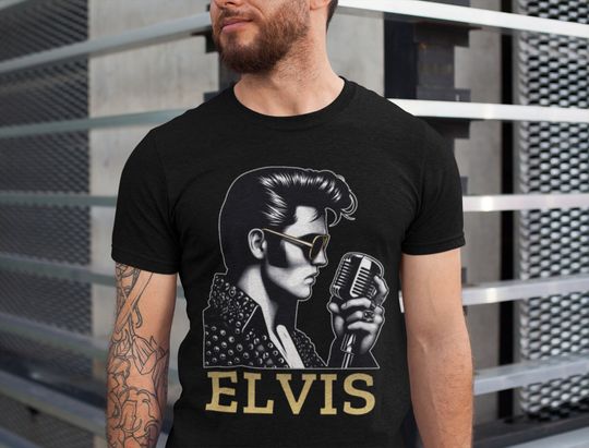 Elvis Presley Vintage Rock Star Art T-Shirt