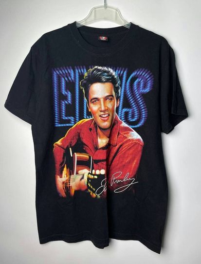 Vintage Elvis Presley Big Face Signature T Shirt