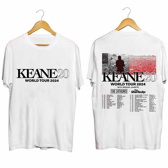 Keane World Tour 2024 Shirt, Keane Hopes and Fears 2024 Concert Shirt