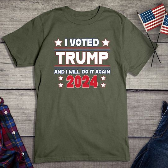 I Voted Trump T-Shirt, President Donald Trump Tee, American Presidential Election Shirt, Political Tshirt,