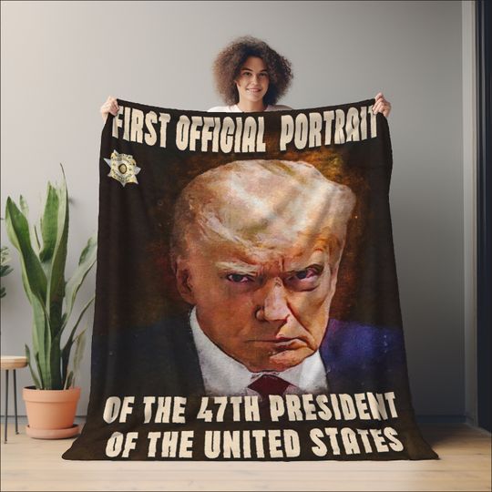 WANTED Donald Trump blanket | Mug Shot | Donald Trump Revenge Artwork | blanket gift | 2024 election | trump 2024