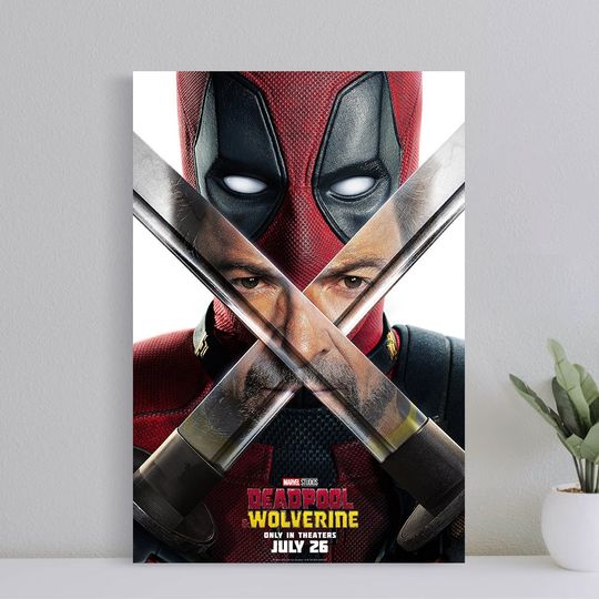 Deadpool & Wolverine 2024 Movie Poster, Wall Art Film Print