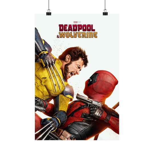 Deadpool & Wolverine Movie Poster (2024), Mancave Wall Decor