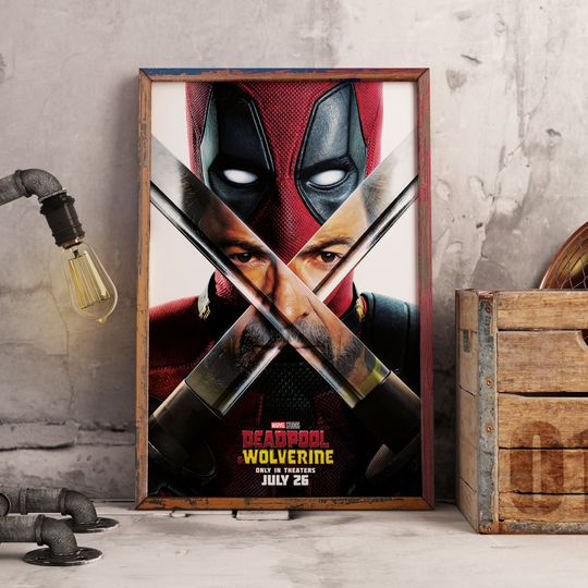 Deadpool & Wolverine 2024 Swords Marvel Studios Poster
