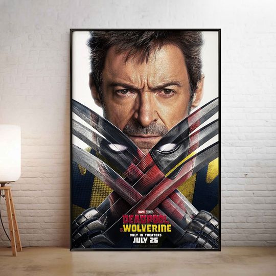 Deadpool & Wolverine Movie Poster Canvas Wall Art