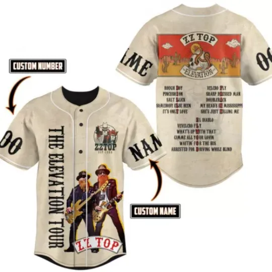 Personalized The Alevation Tour ZZ Top Baseball Jersey Shirts Gift