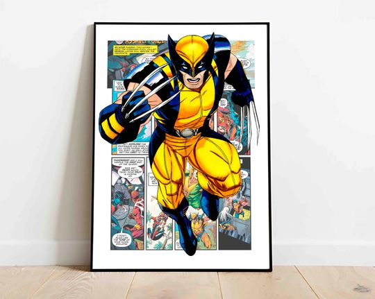 Wolverine  print,  superhero poster Deadpool Poster