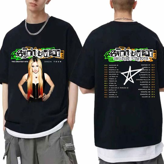 Avril Lavigne Greatest Hits Tour 2024 Shirt, Avril Lavigne Signature Shirt