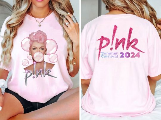 P!nk Pink Singer Summer Carnival 2024 Tour Shirt, Pink Fan Lovers
