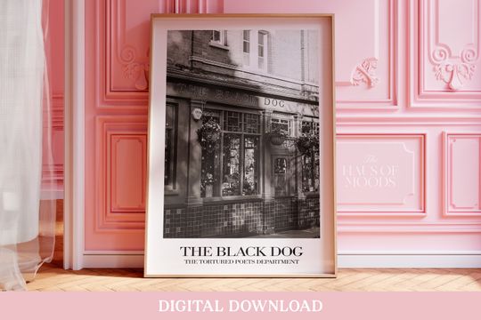 The Black Dog Poster, The Tortured Poets Department Print