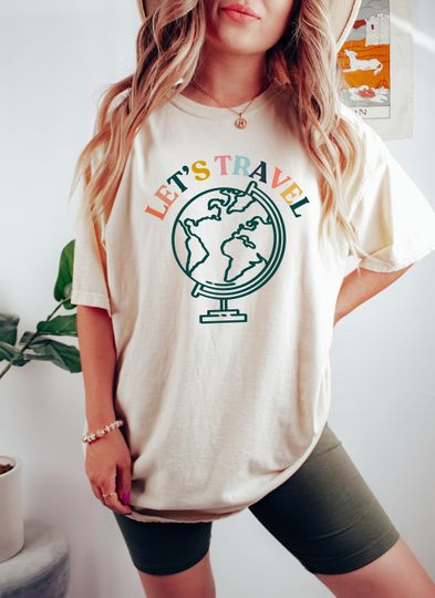 Let's Travel The World T-Shirt, Travel Shirt, Summer Vacation Shirt, Summer Vibes Shirt