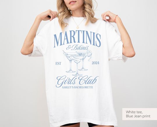 Martinis & Bikinis Beach Bachelorette Shirt, Beach Bach Trip, Bridal Party Gifts