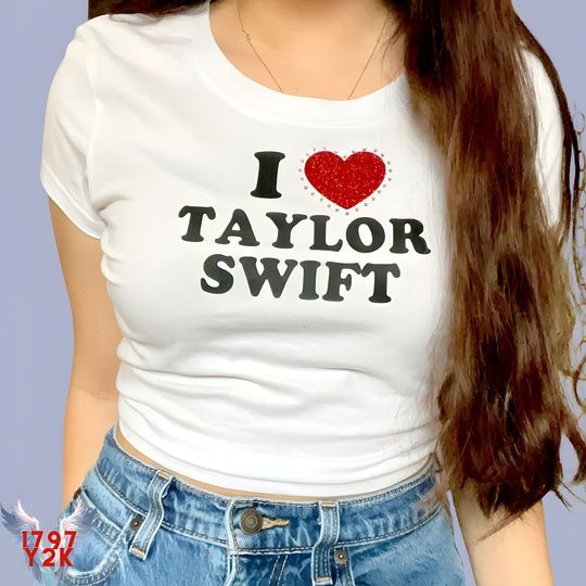 I Love Tylor Swift Crop Top Gifts For Taylor Fan