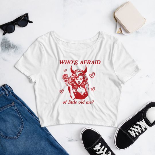 Who's Afraid of Little Old Me? Taylor TTPD Inspired Crop Top