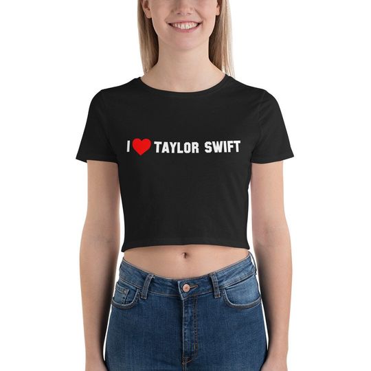 Taylor Crop Top - I Love Taylor tee - swiftiee