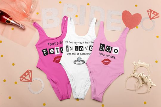 Matching Bachelorette Party Swimsuit, Party Bathing Suits, Bridesmaid One Piece