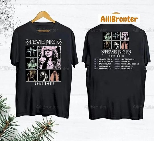 Stevie Nicks 2024 Tour Shirt, Stevie Nicks Live On Tour 2024 Shirt, Stevie Nicks Shirt Fan Gifts, Rock Band Shirt, Tour 2024 Shirt, Mus
