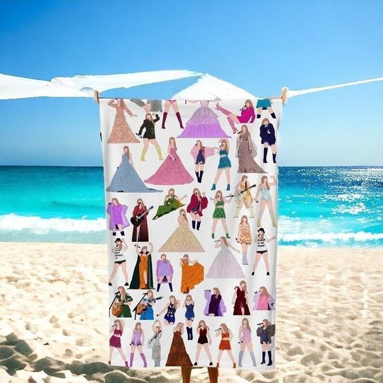 taylor version Beach Towel, Taylor Inspired Beach Towel