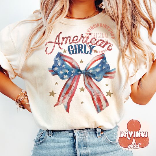 American Girly Shirt, Coquette 4th Of July Shirt, 4th Of July Shirt