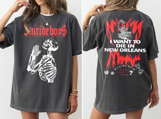 Vintage Suicide boys Tour Shirt, I Want To Die In New Orleans Shirt, Suicideboys HipHop Shirt, Scrim Tshirt Grey Day Tour