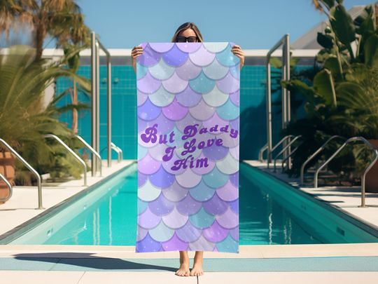 Tay Swift TTPD Little Mermaid Beach Towel