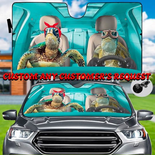 Funny Turtle Sunshade, Turtle Car Sun Shade, Turtle Car Decoration