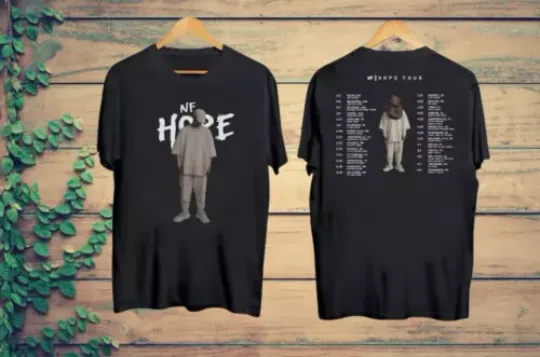 Nf Shirt Hope Tour 2024 Fan Rapper Concert Album  Merch Gift Tee Black Comic