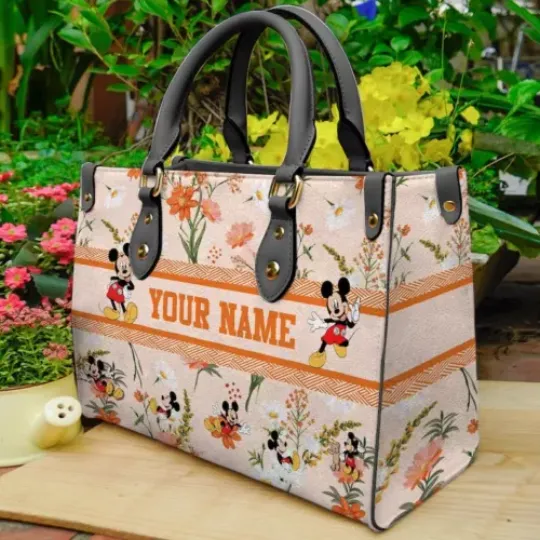 Personalized Mickey Mouse Handbag, Disneyland Mickey Gift Handbag Wallet