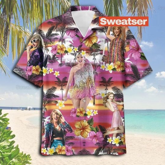 Taylor Hawaiian Shirt, Taylor  New Album Summer Shirt, Music Tour Shirt, 2024 Tour Shirt