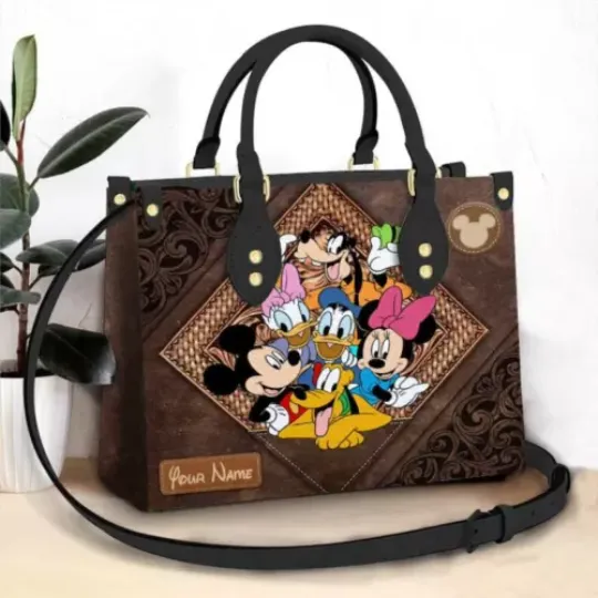 Personalized Mickey Lover Handbag & Wallet, Custom Disney Character Gift Handbag