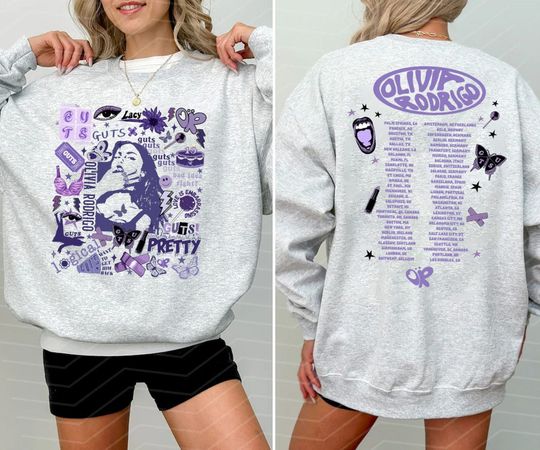 Olivia Rodrigo Guts Tour 2024 Sweatshirt, The Guts World Tour 2024 Shirt, Olivia Rodrigo T-Shirt, Olivia Rodrigo Sweater, 2024 Music Shirt