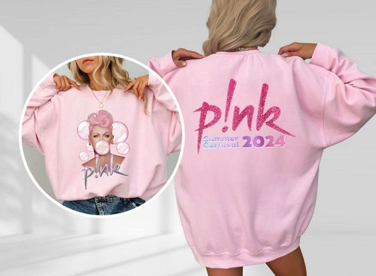 P!nk Pink Singer Summer Carnival 2024 Tour Sweatshirt,Pink Fan Lovers Shirt,Music Tour 2024 Shirt