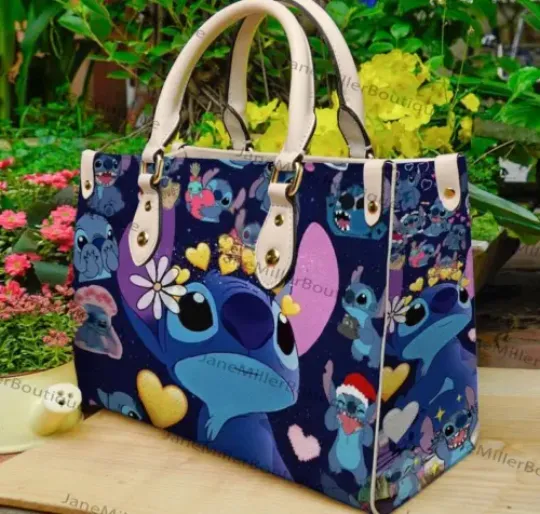 Personalized Stitch Leather Handbag  Stitch Disney Gift Handbag