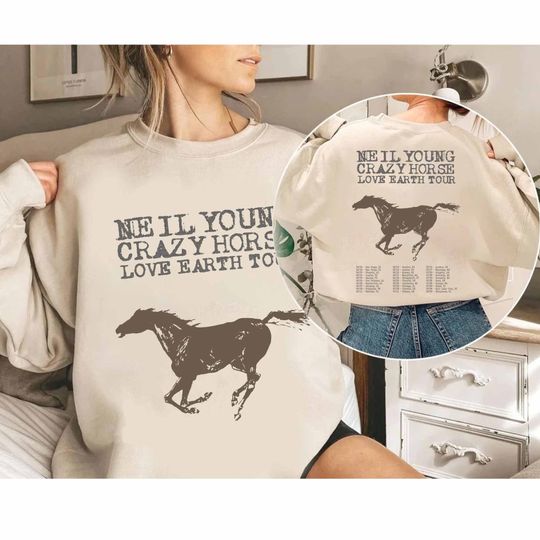 Neil Young and Crazy Horse Love Earth Tour 2024 Shirt, Neil Young 2024 Concert Shirt, Neil Young Fan Gift