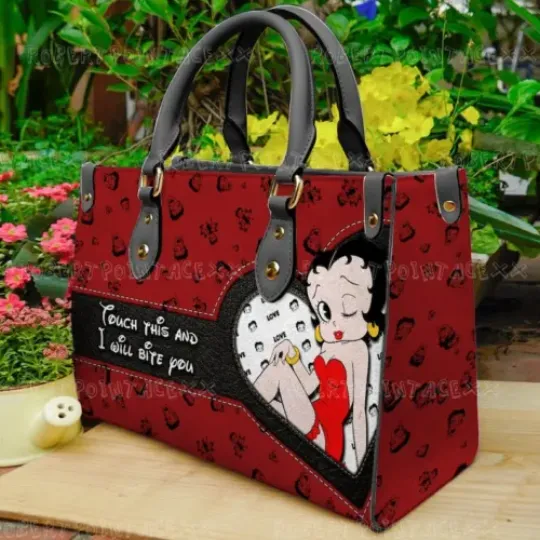 Personalized Betty Boop Handbag  Cartoon Betty Boop Gift Handbag