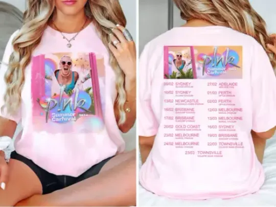 Pink Summer Carnival 2024 Tour T Shirt, Coffee Mug