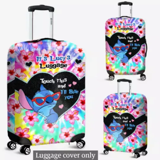Personalized Stitch Forever Touch This & I'll Bite You Luggage Cover