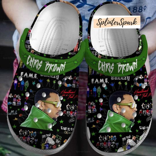 Chris Brown Limited Edition clogs, Chris Brown Tour 2024 clogs, Music Tour clogs, Chris Brown clogs, Chris Brown Fan Gift