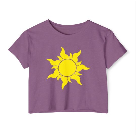 Women's Tangled Sun Symbol Crop Top