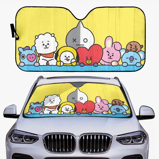 BTS Car Sun Shade - Gift for Bangtan Fan, Army Car Sunshade