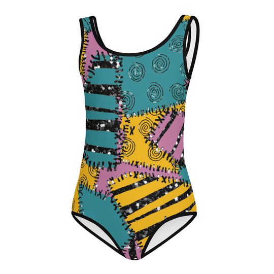 Patchwork Quilt All-Over Print Kids Swimsuit