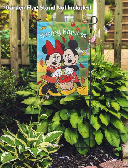 Disney Garden Flag, Disney Mickey and Minnie Happy Harvest Garden Flag