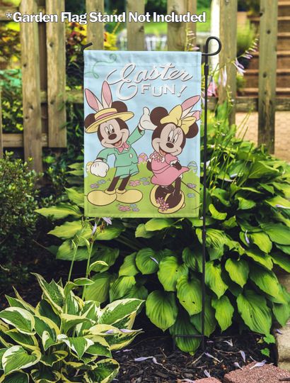 Disney, Easter Fun Mickey and Minnie Garden Flag