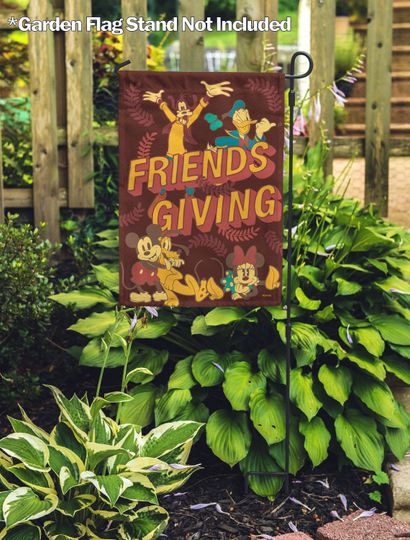 Disney Friendsgiving Garden Flag