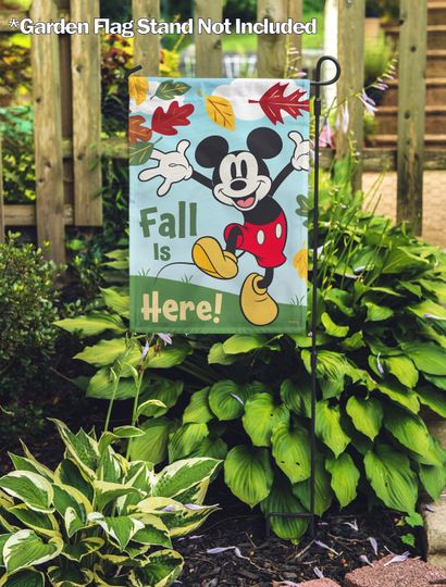 Disney Fall is Here Mickey Garden Flag